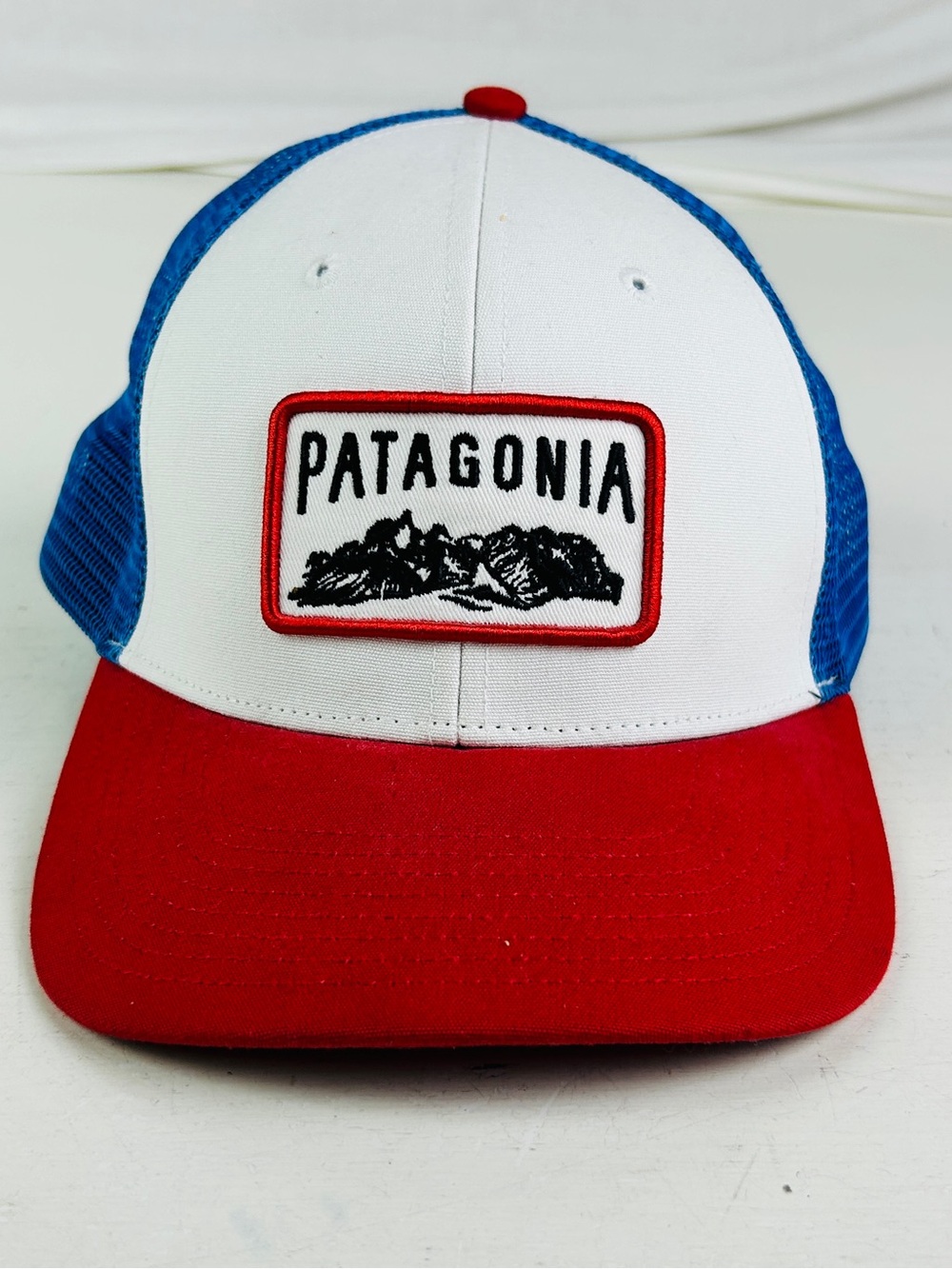 Patagonia Trucker Hat - White, Blue & Red